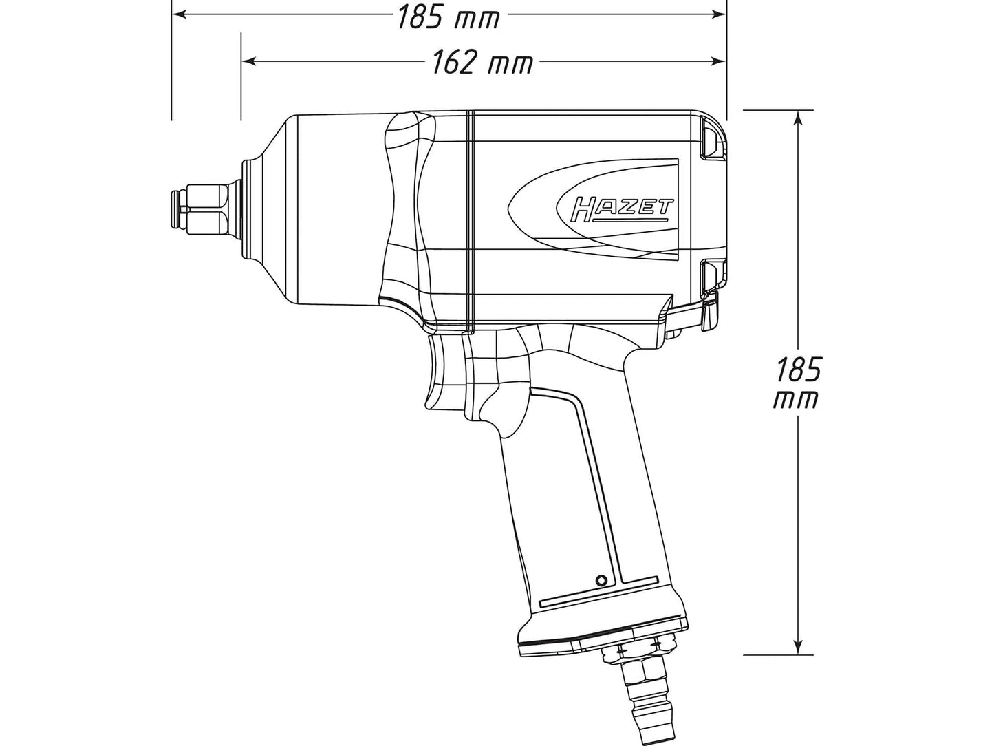 HAZET Schlagschrauber 1/2" , 1.700 Nm