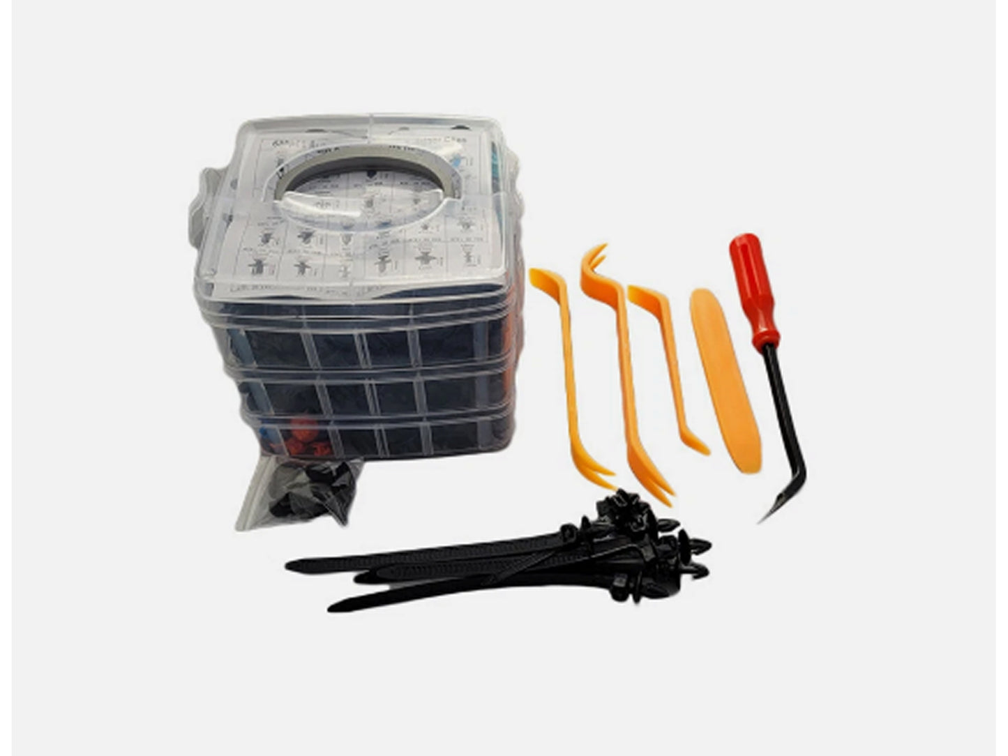 Kunststoff-Clip-Sortiment UNI, 680-tlg.