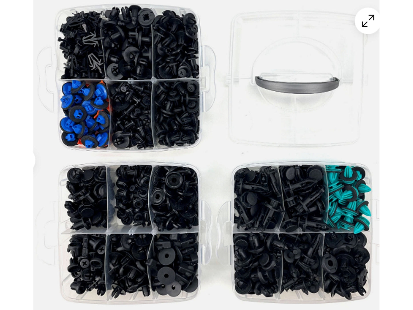 Kunststoff-Clip-Sortiment UNI, 680-tlg.