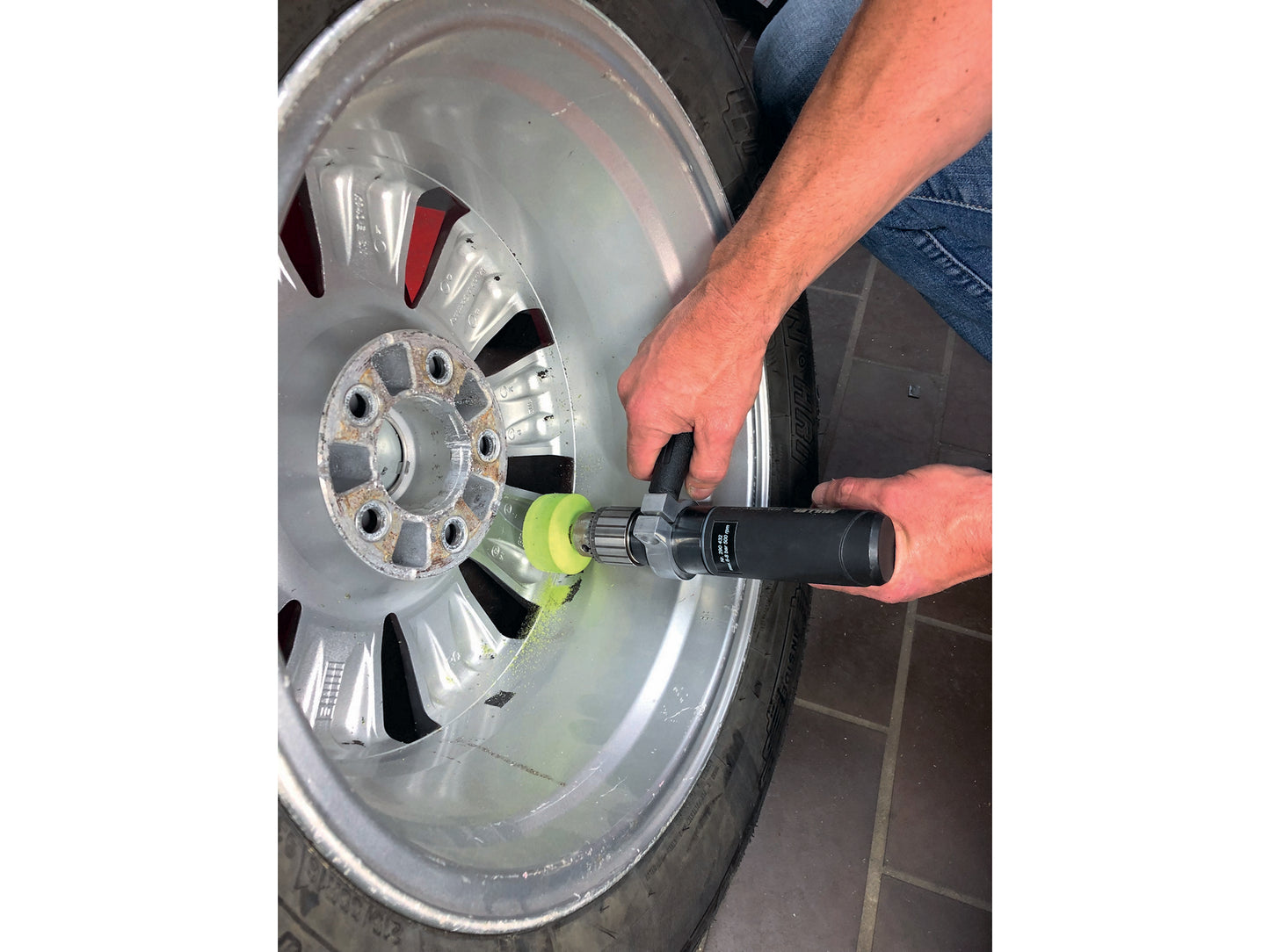 Felgen-Radierscheiben-Set, inkl.Adapter für Bohrfutter, 6-tlg.
